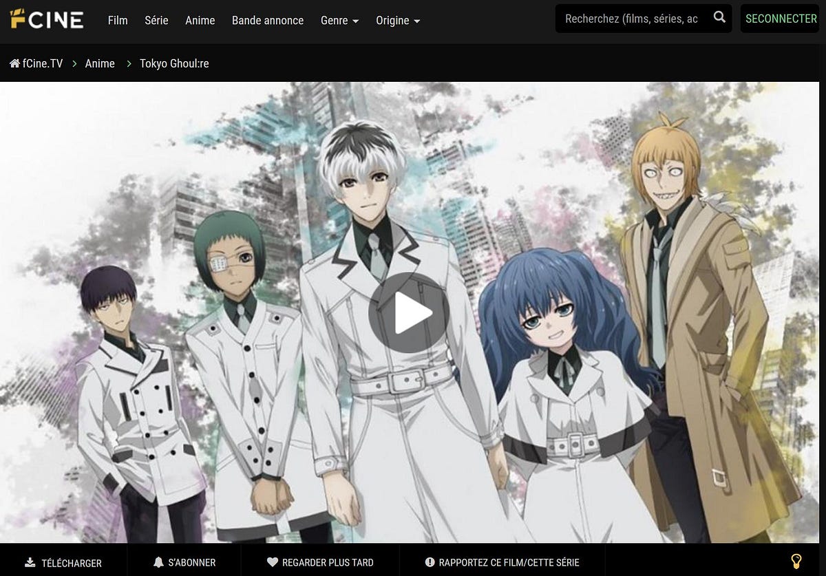 Tokyo Ghoul:re streaming vf | fCine.TV | by fCine | Medium