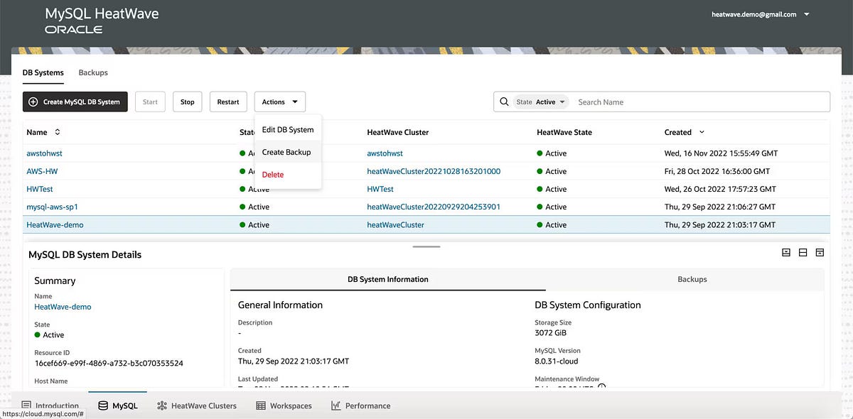 MySQL HeatWave: Backing Up and Restoring DB Systems | by Derrick Ryan ...