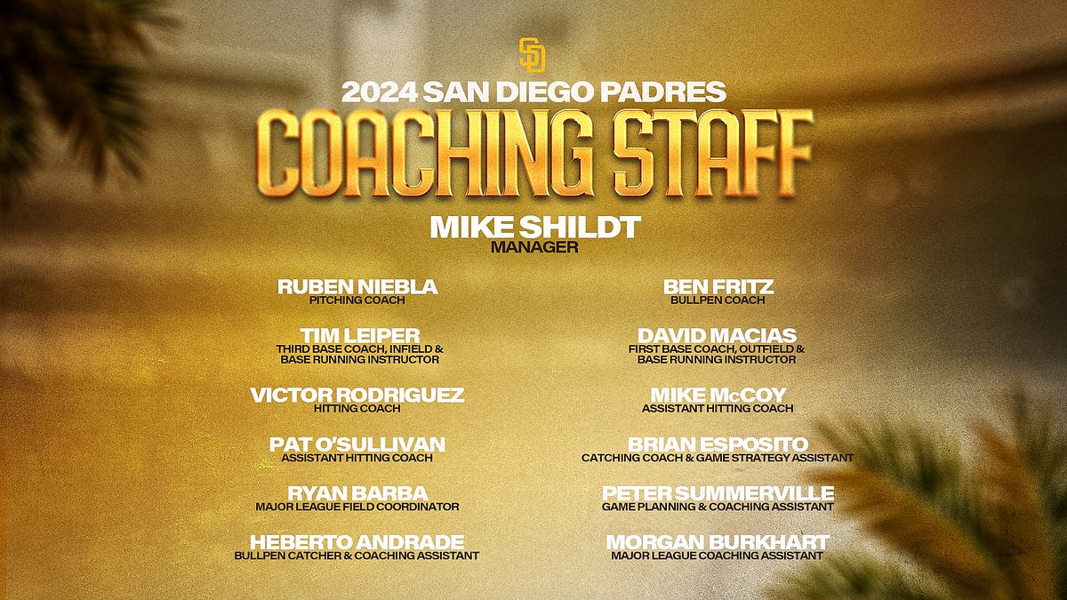 Padres Announce 2025 Major League Coaching Staff by FriarWire FriarWire