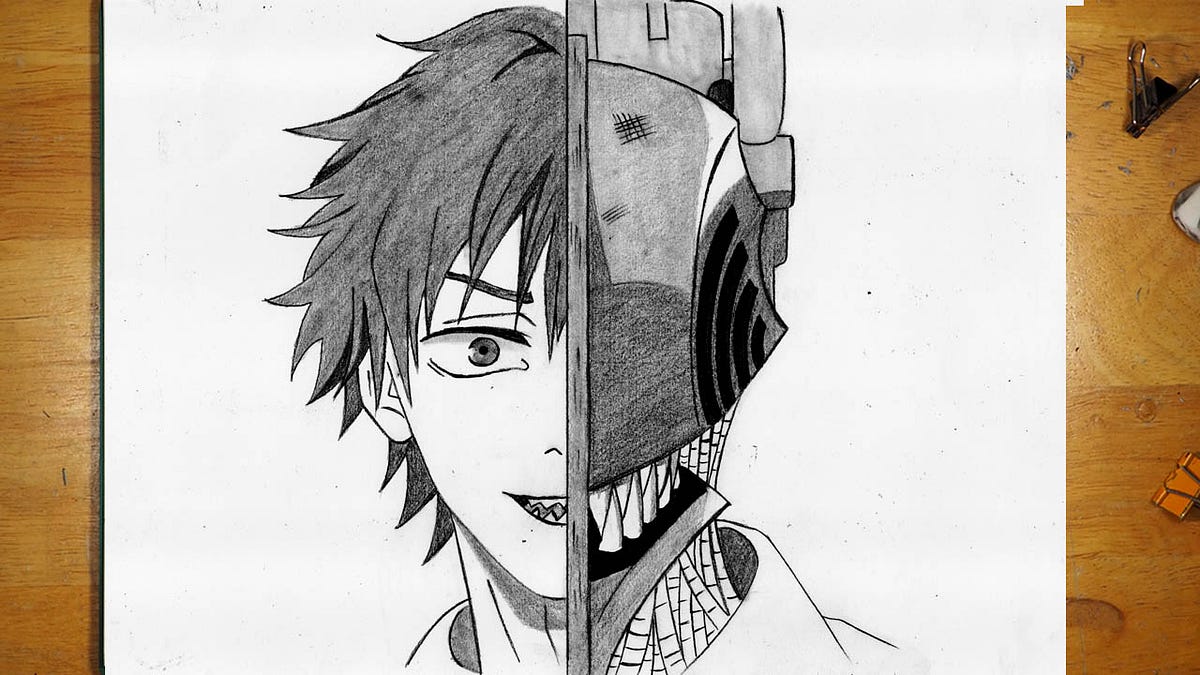 How to Draw Chainsaw Man Step by Step by Anime Drawing Medium