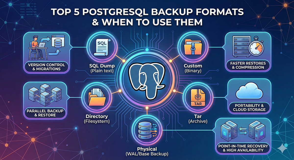Top 5 Backup Formats and When to Use Them for PostgreSQL | by Pawale ...
