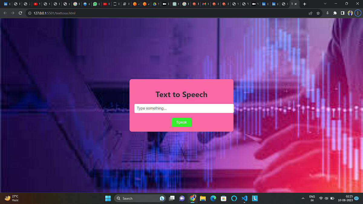 Text to speech using Javascript…. | by Mahimarastogi | Medium