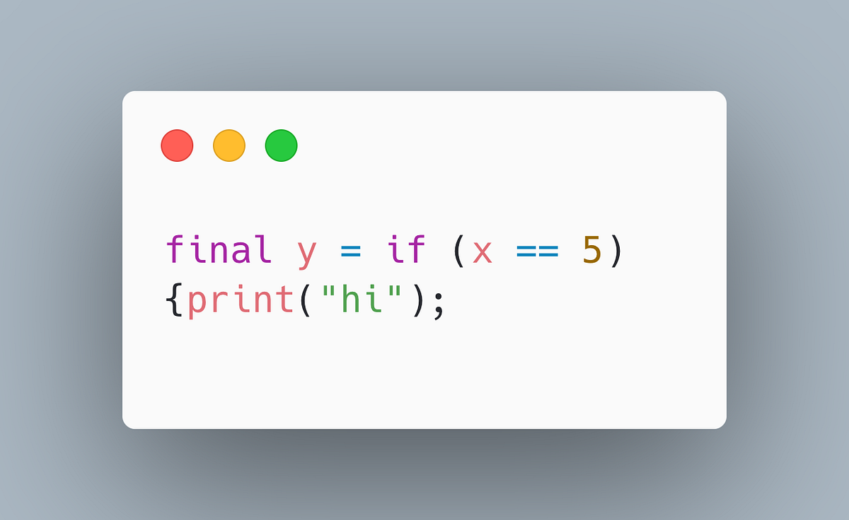 Statement vs. Expression in Dart. First, let’s agree that any code you ...