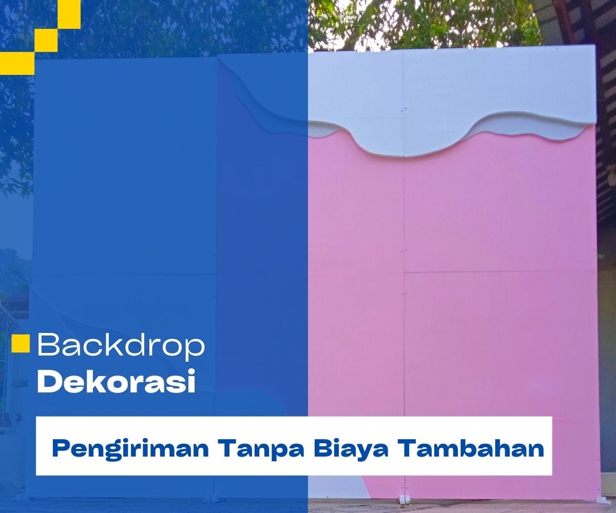 Backdrop pernikahan elegan Toko Ku Marema