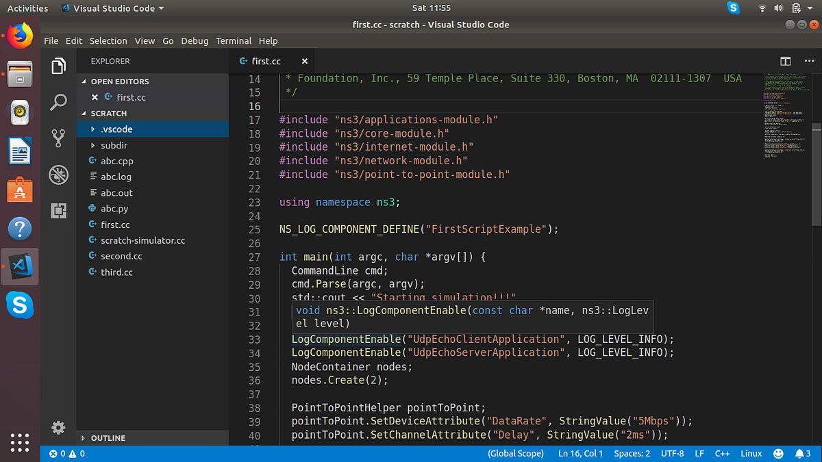 How to enable syntax highlighting and auto-completion for NS-3 in ...