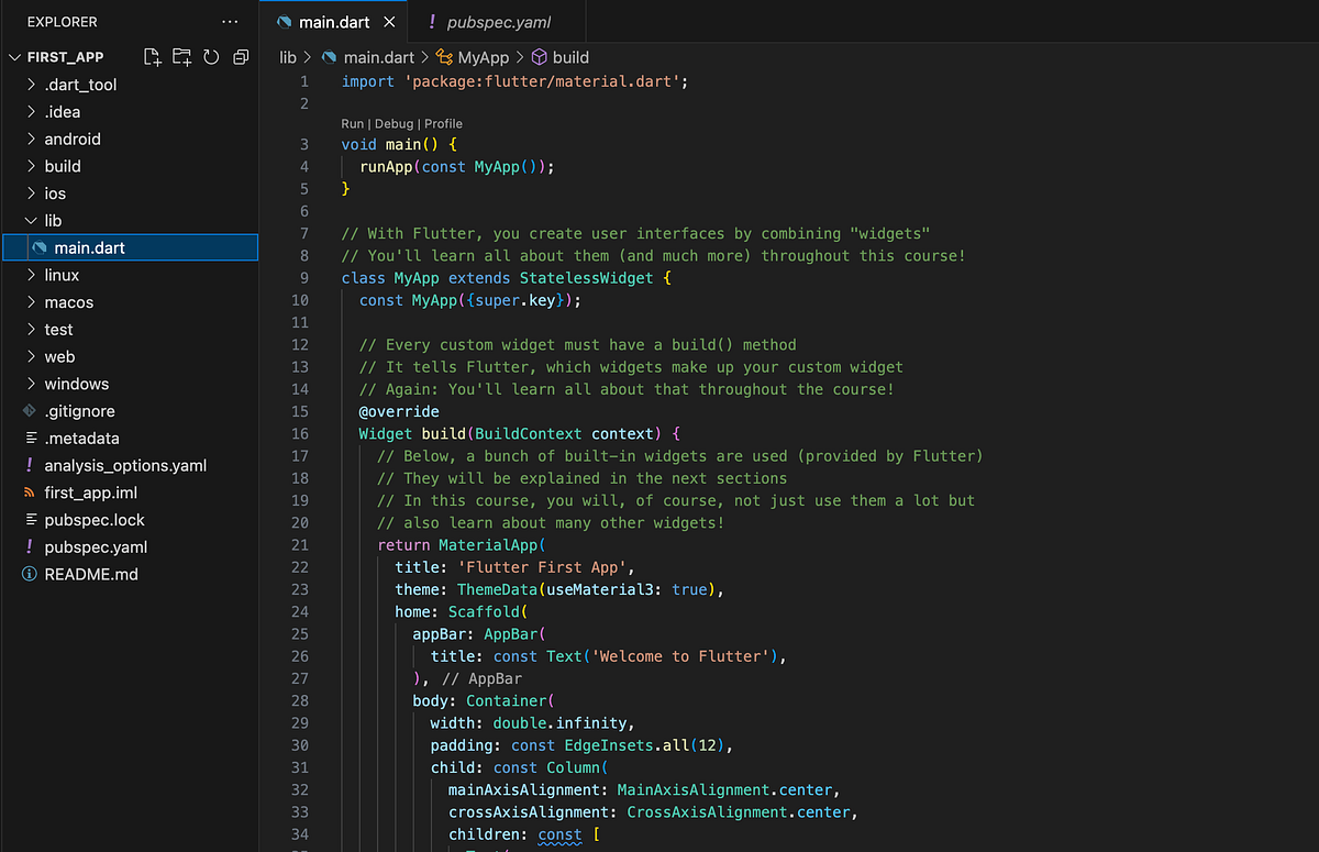 Creating Your First Flutter App: Exploring Project Structure and Key ...
