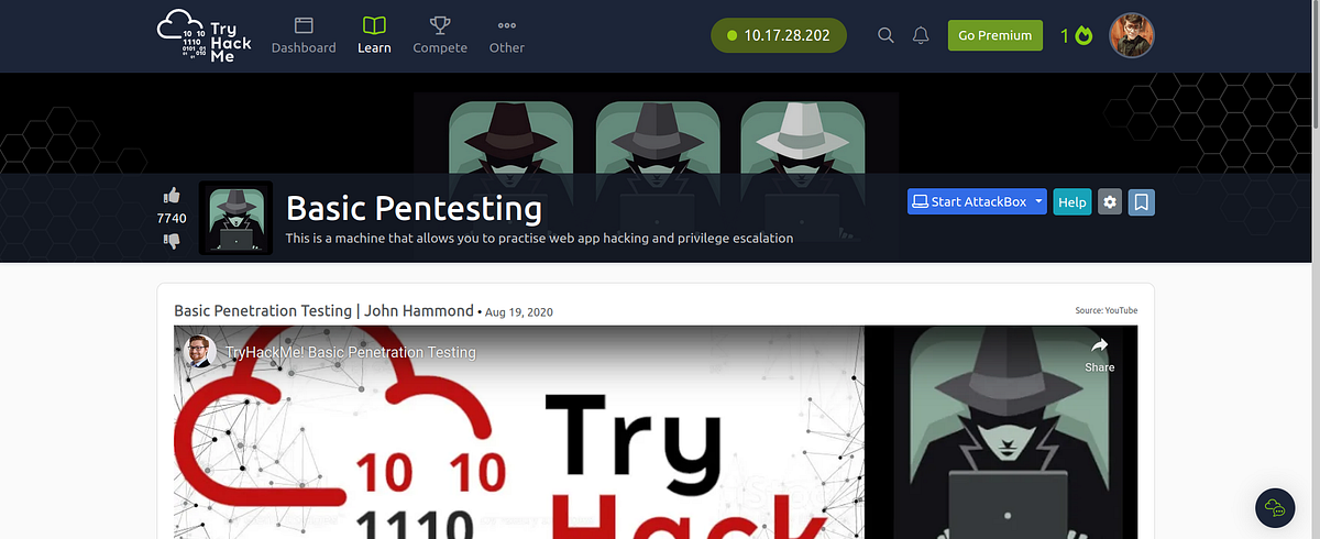 Tryhackme — Basic Pentesting Walkthrough (Security Article) | by ...