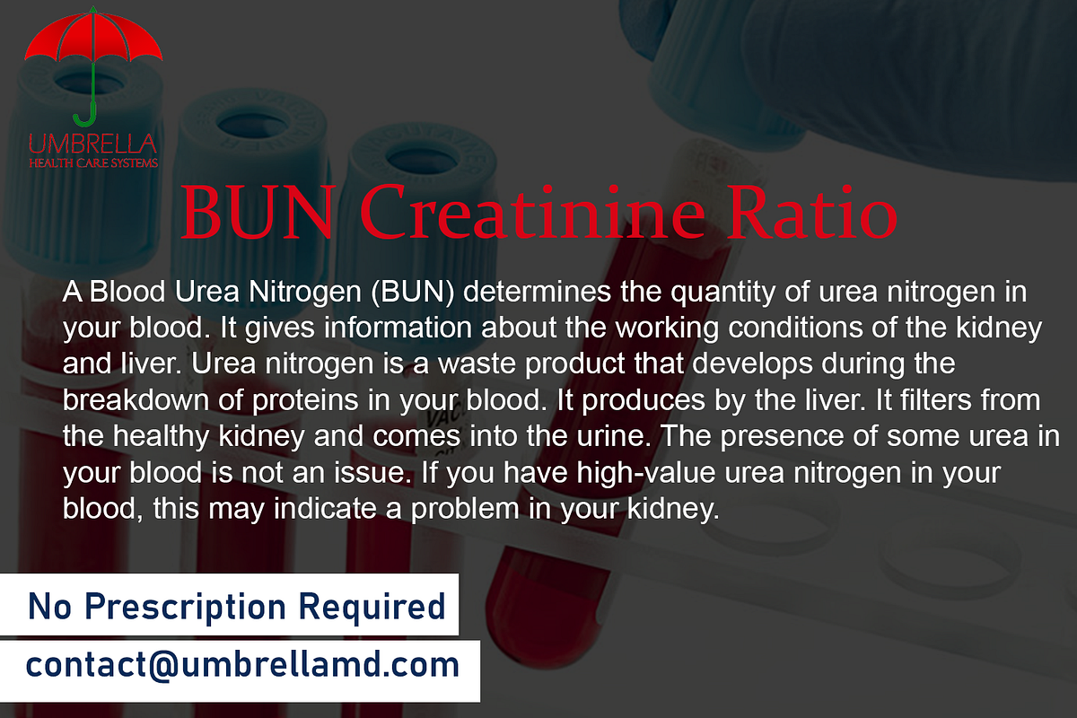 BUN / Creatinine Ratio. BUN / Creatinine Ratio by UMBRELLA HEALTH