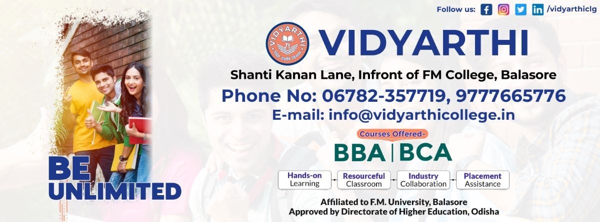 Vidyarthi College: The Top Choice for BBA in Balasore