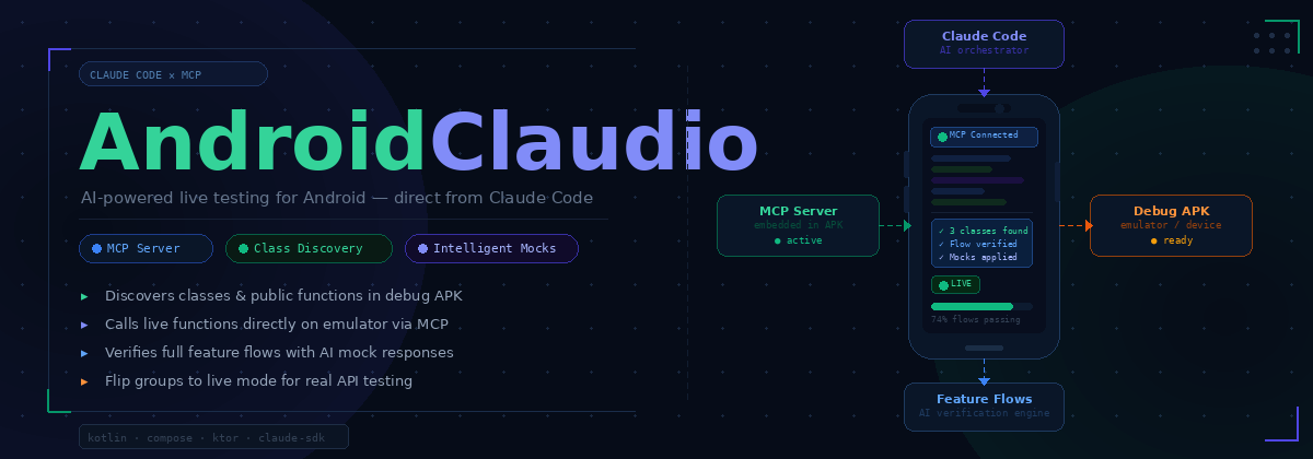 Your AI Agent Is Flying Blind. AndroidClaudio Gives It Eyes.