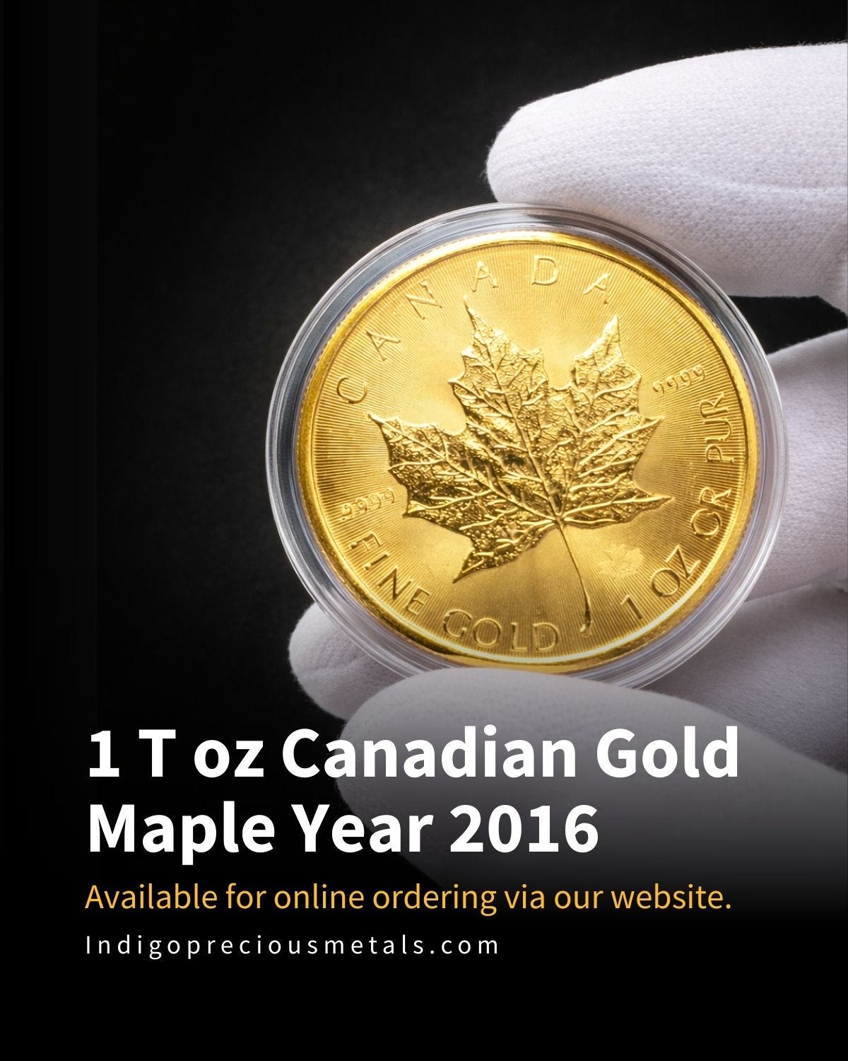 1 Toz Canadian Gold Maple Year 2016