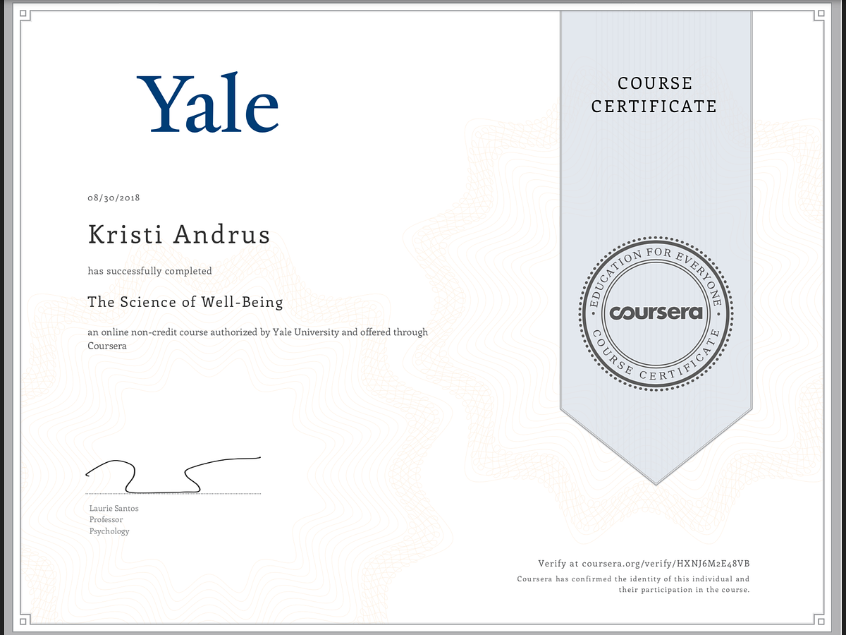 Yale’s Most Popular Course in History The Science of Well Being by