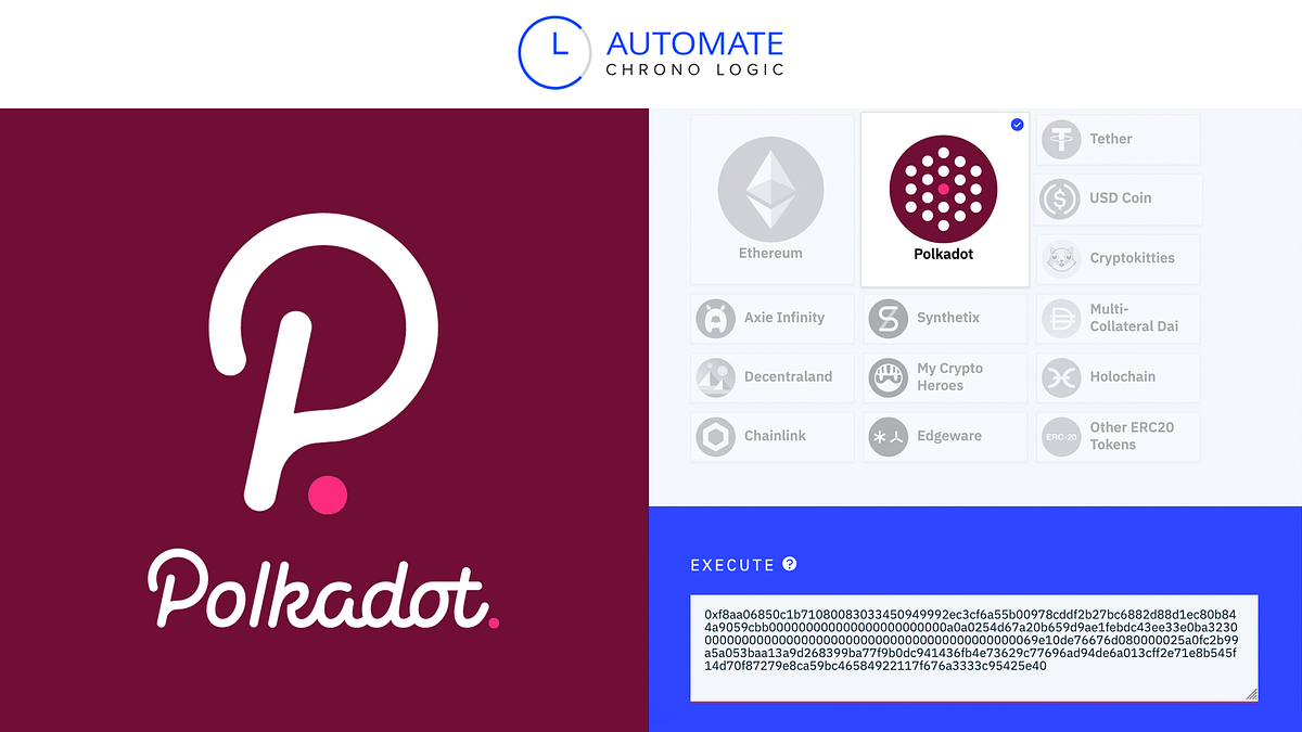 How to schedule Polkadot DOT transactions by ChronoLogic