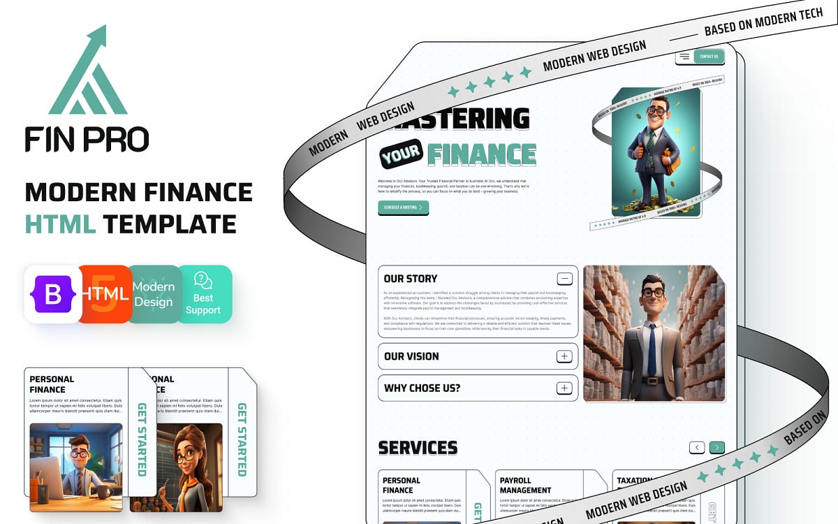 FinPro — Professional Finance Agency HTML Template | by Uiparadox | Apr ...
