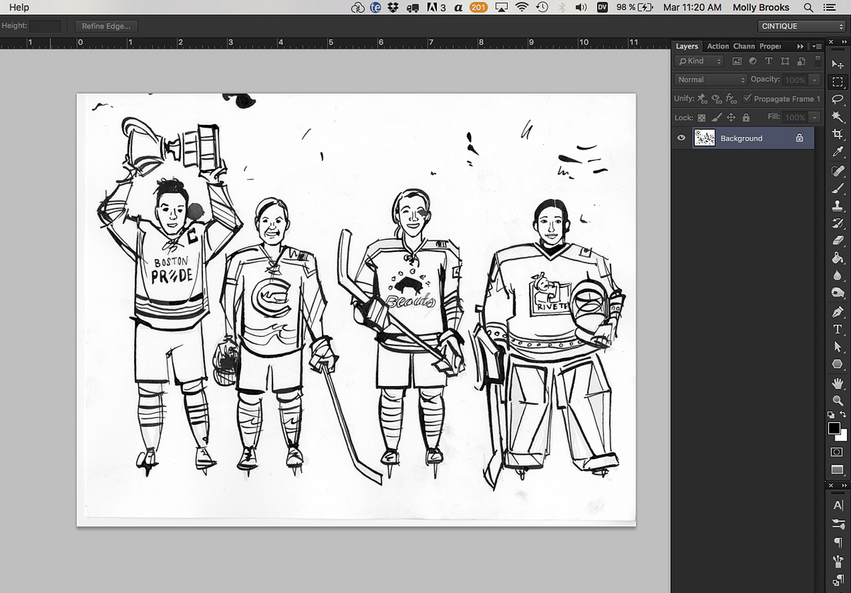 how to isolate scanned linework in by molly brooks Medium