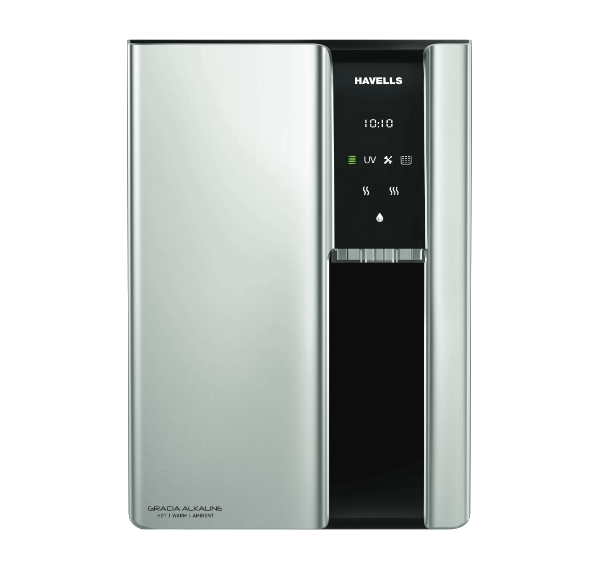 Havells Gracia Alkaline Water Purifier Delivering Hot, Warm, and