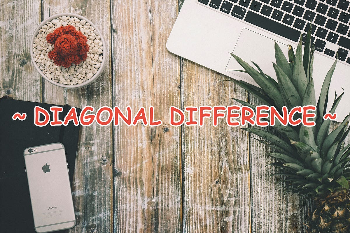 JavaScript Coding Challenge 6. Diagonal Difference by Florin Pop