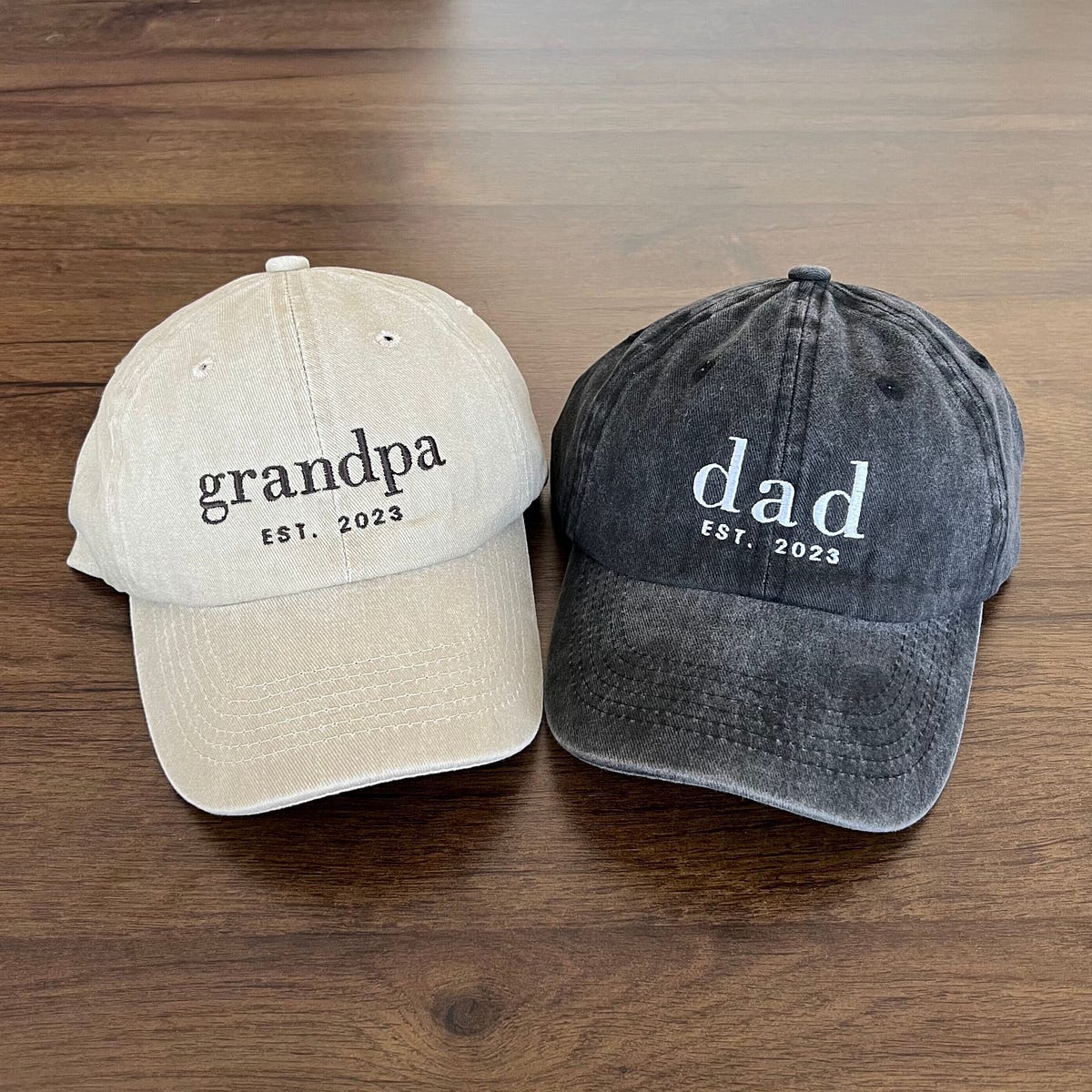 Custom Embroidered Hat, Grandpa Cap With Date, Dad Hat, Vintage 