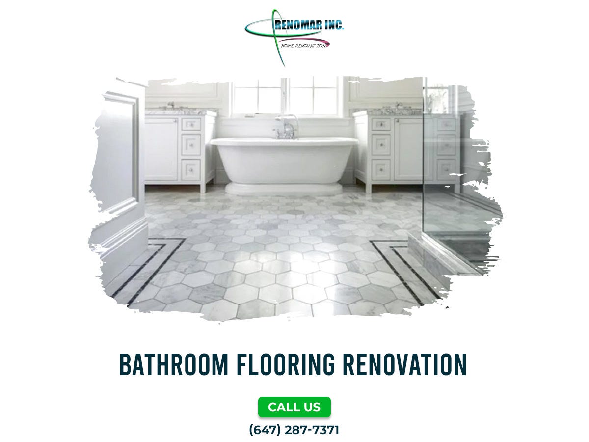 Bathroom Flooring Renovation - Renomar Inc - Medium