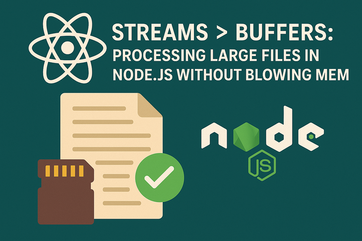 Streams > Buffers: Processing Large Files in Node.js Without Blowing ...