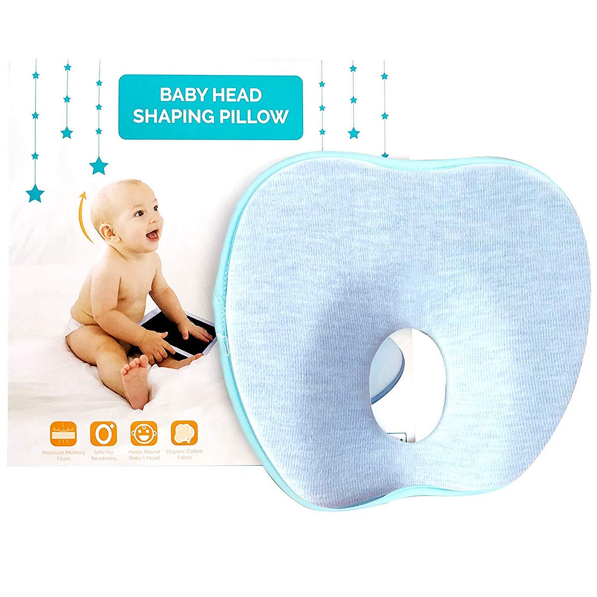 BABY PILLOW — PREVENTS FLAT HEAD SYNDROME by Bunzuu Medium