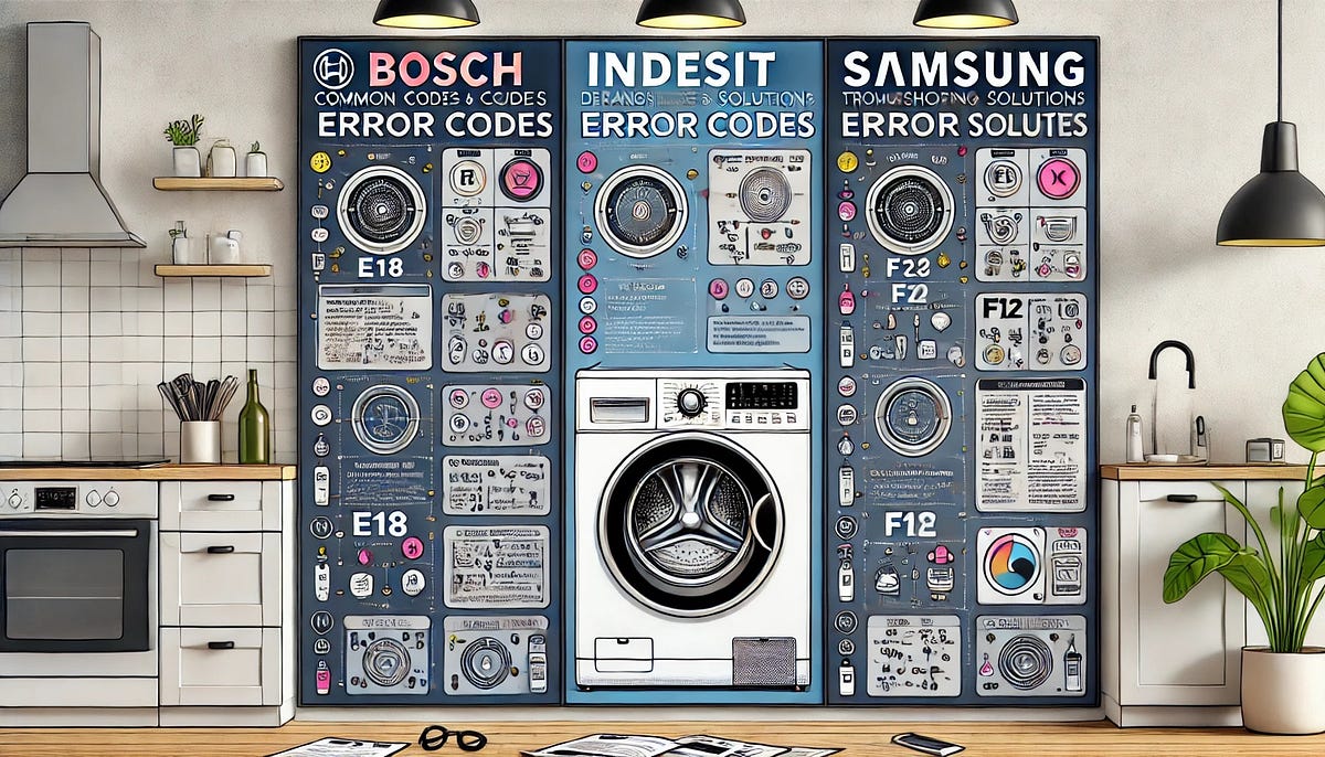 Common Error Codes in Bosch, Indesit, and Samsung Washing Machines