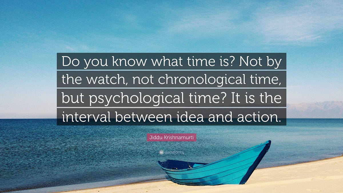 Psychological Time and Chronological Time: | by Inara Khan | Medium