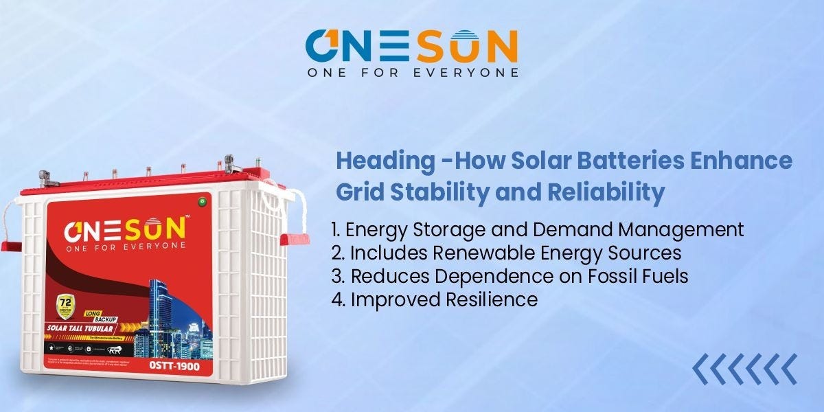 How Solar Batteries Enhance Grid Stability and Reliability by