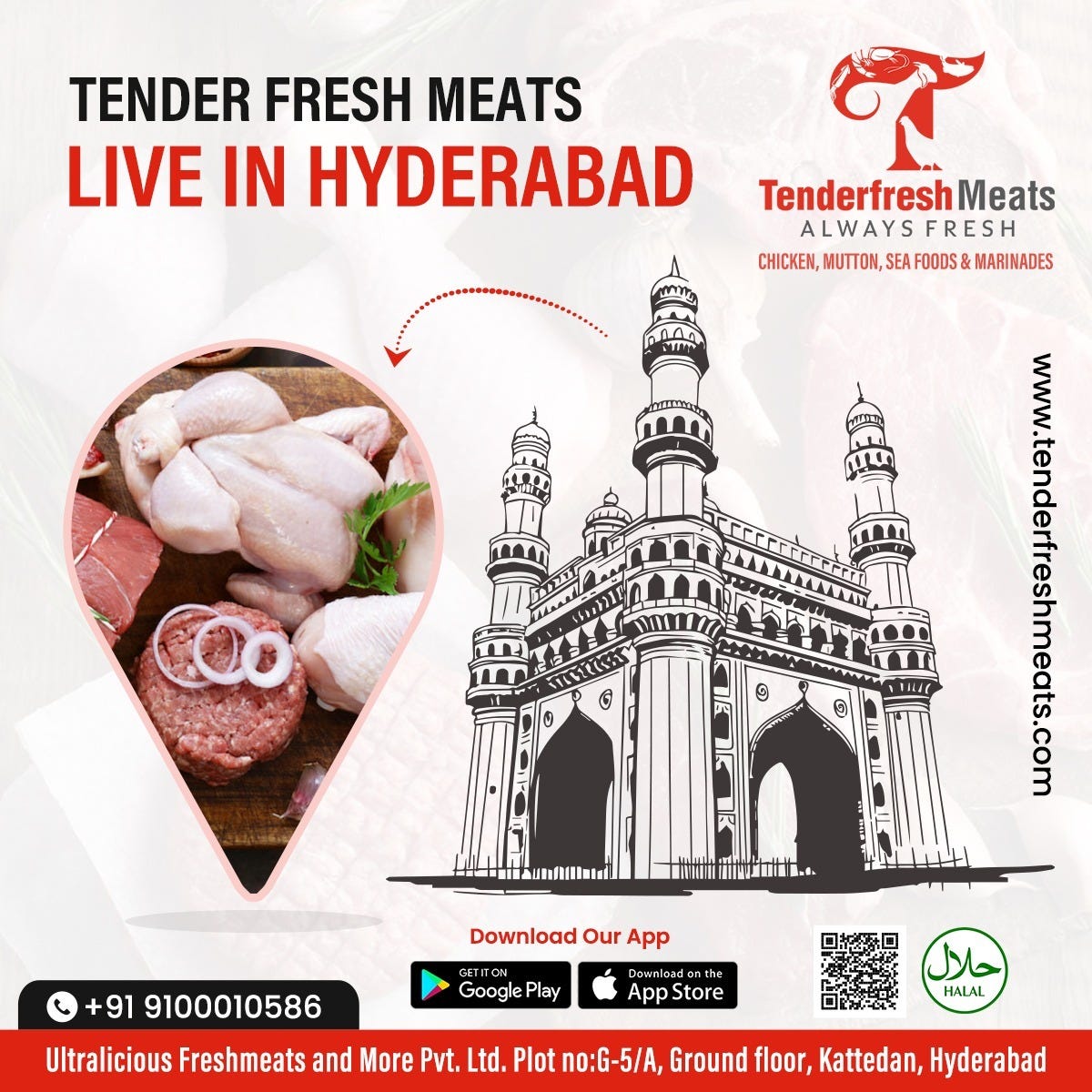 Best Meat Delivery App In Hyderabad Tender Fresh Meats by Tender