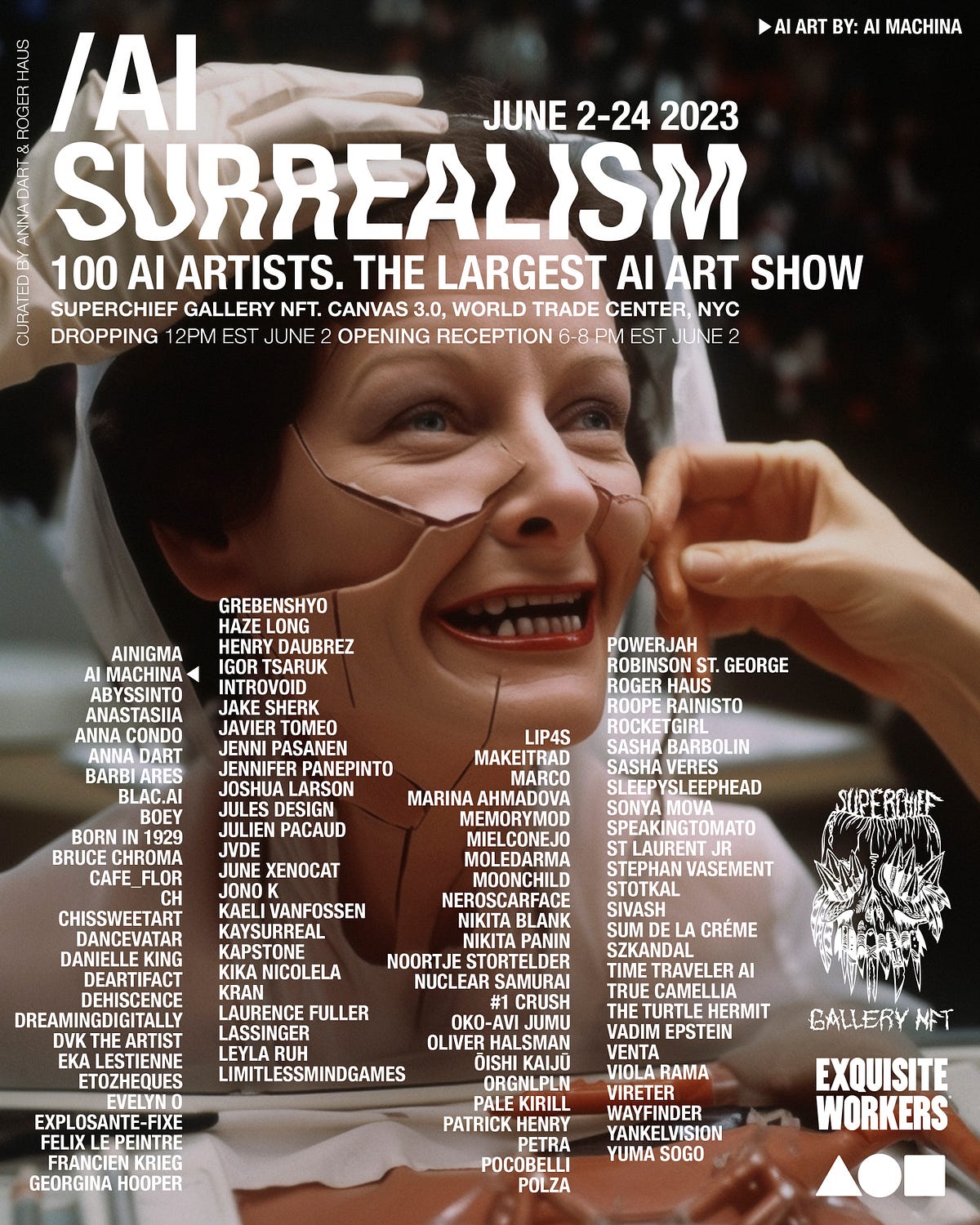 AI Surrealism The World’s Largest AI Art Exhibition, NYC, 2023 by