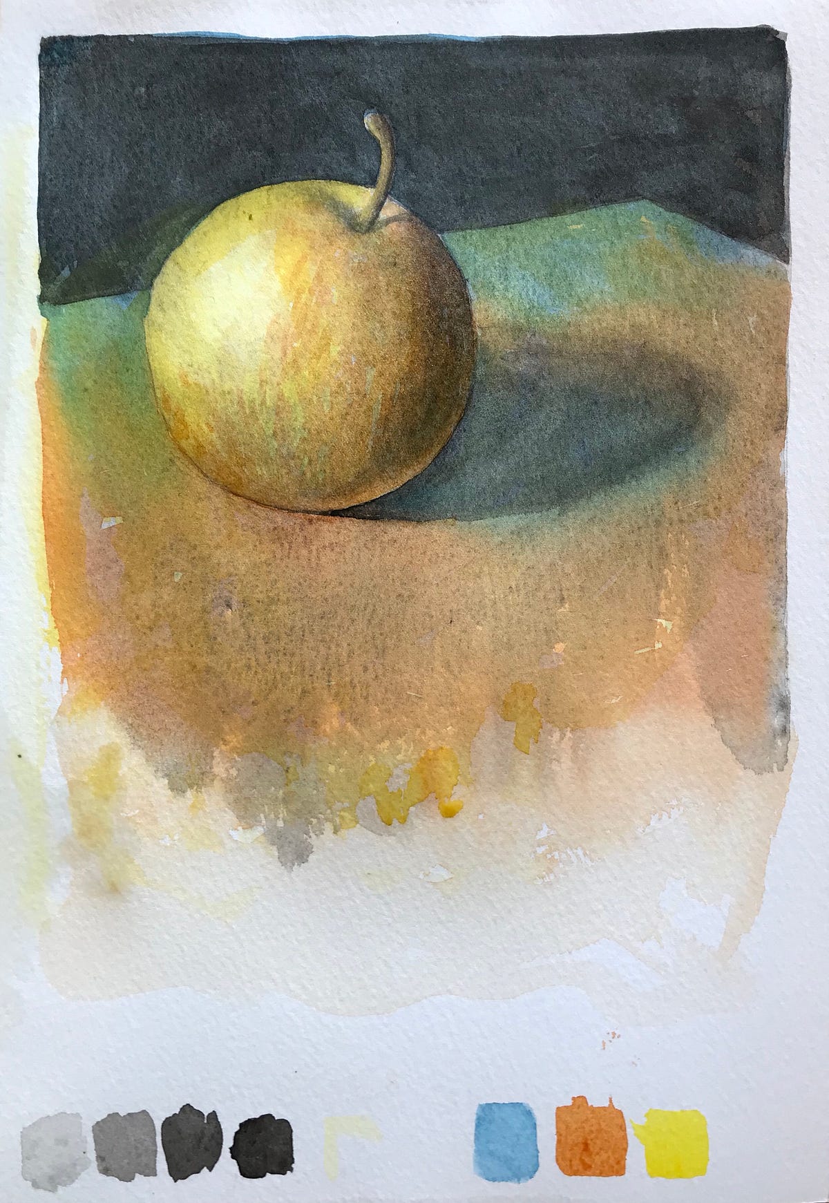 Underpainting and glazing with watercolour by Rebecca Freear Medium