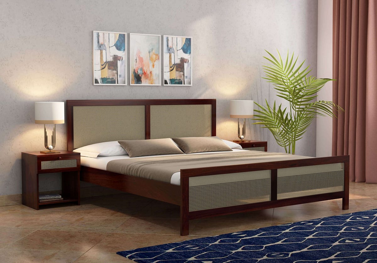 Wooden Bed Queen Size Online at PlusOne India PlusOne India Medium