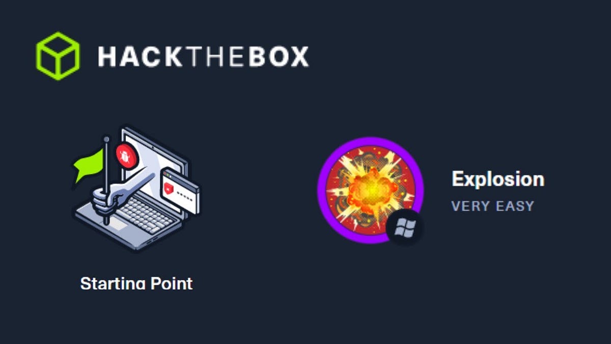 Hack The Box — Starting Point “Explosion” Solution by Carla Ferreira