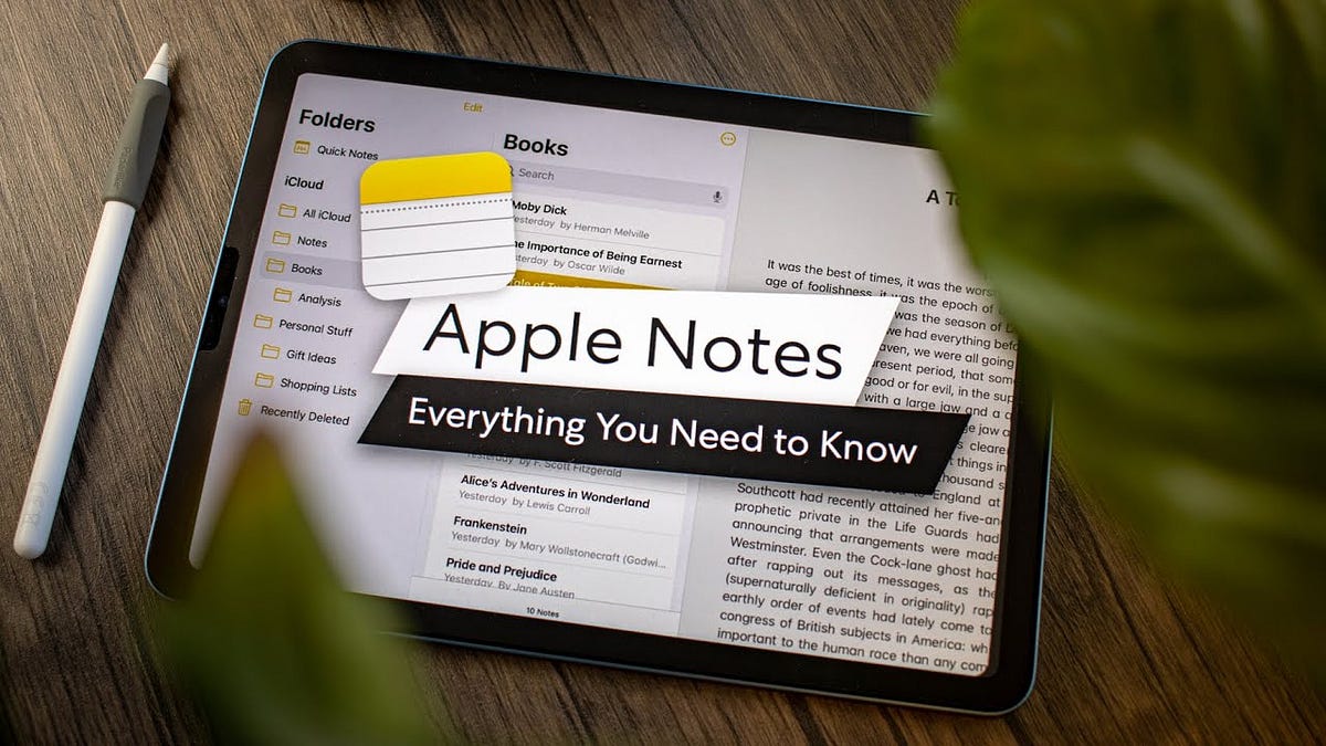 Apple Notes: The Best Note-Taking App for iPad with Apple Pencil | by  DigitalPlanner | Jan, 2024 | Medium