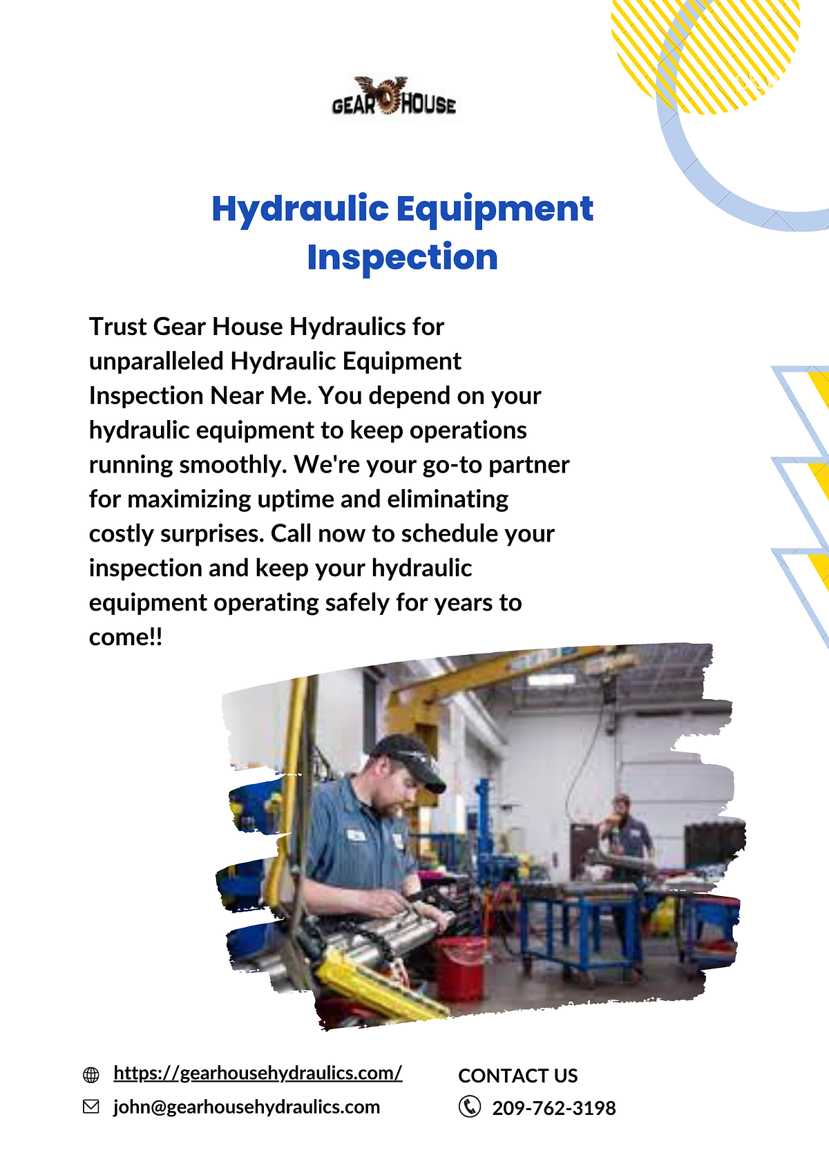 Hydraulic Equipment Inspection — Gear House Hydraulics