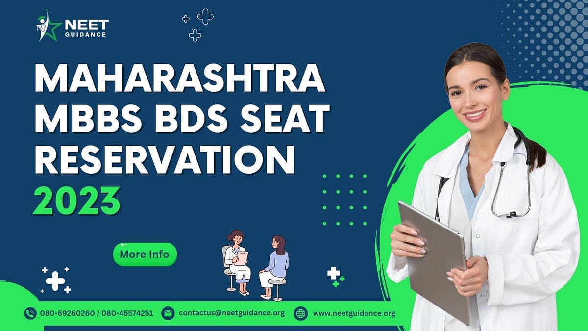 Maharashtra MBBS BDS Seat Reservation 2023 Neet Guidance Medium