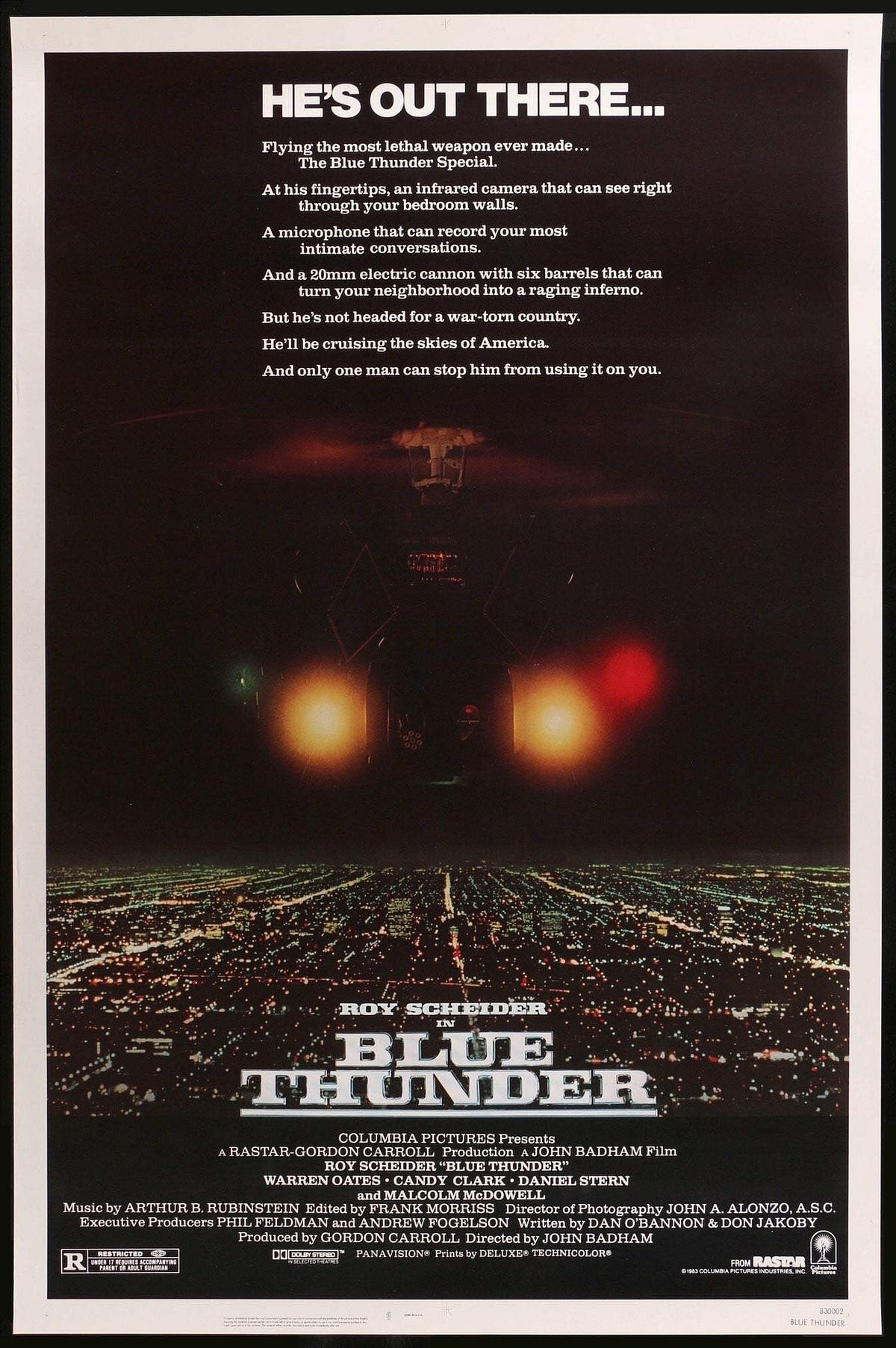 Blue Thunder (1983, Dir. John Badham) | by Rupert Lally - Medium