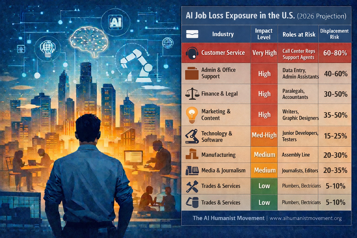 The Impact of AI on Jobs in the United States in 2026 | by Matt Hasan - Human Centered AI Driven Growth Stra | Medium