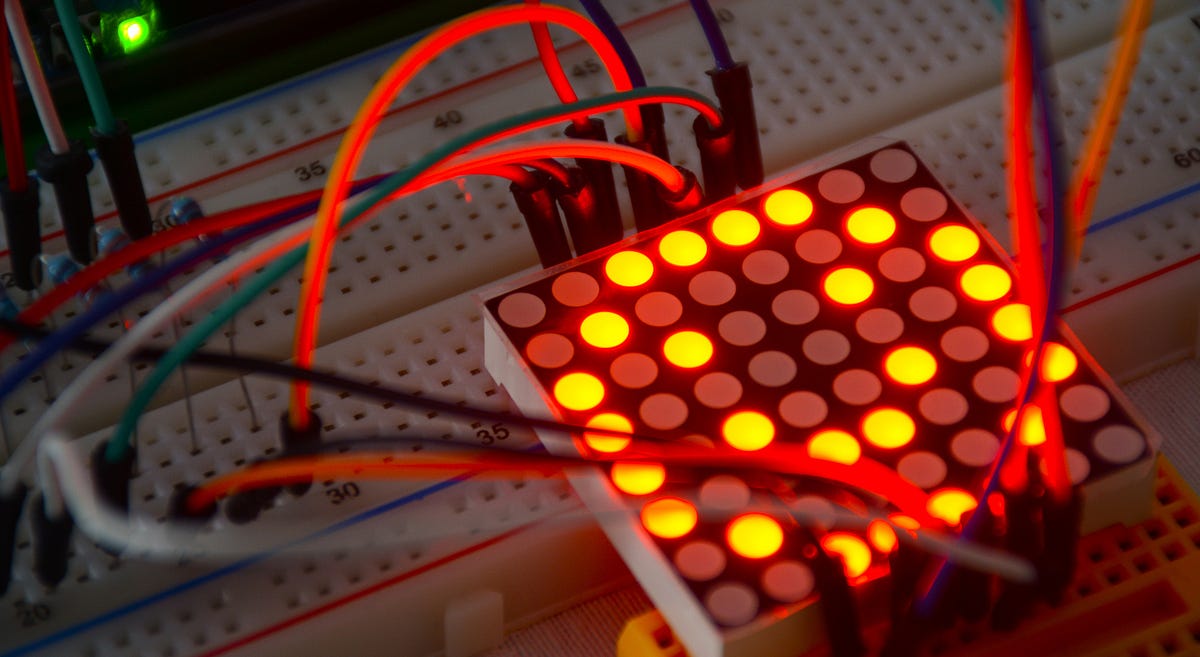 Using a LED matrix with Arduino. Got an 8x8 LED matrix such as the