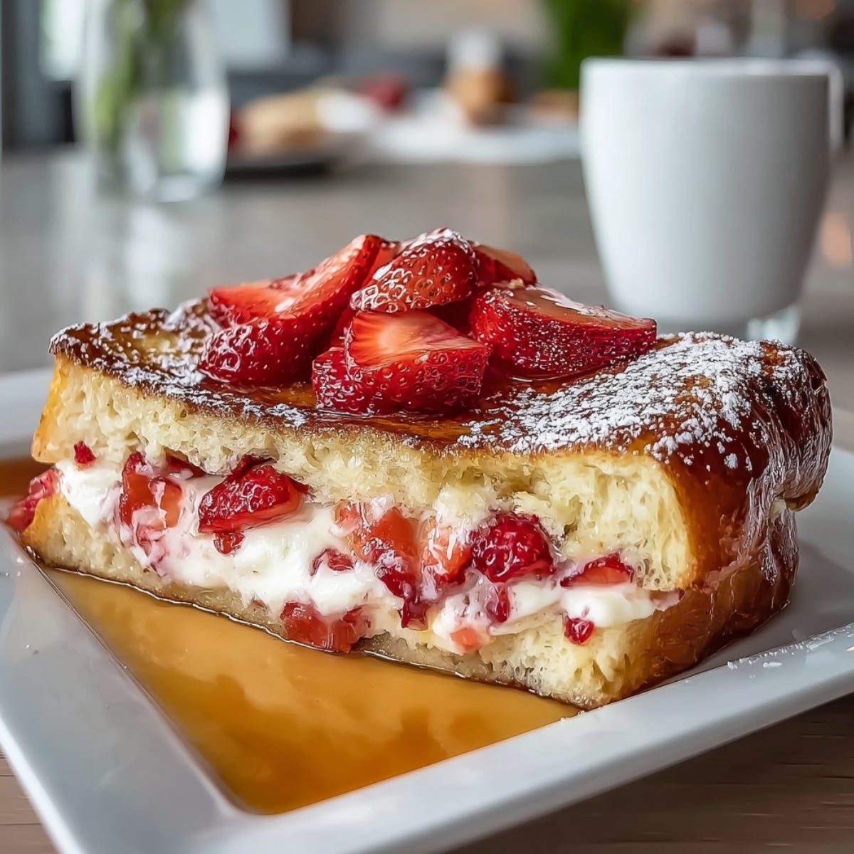 Strawberry Cheesecake French Toast Casserole