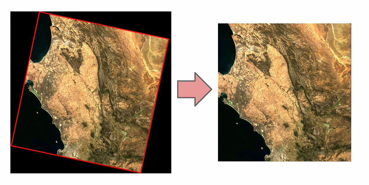 Cropping Landsat Scenes from their Bounding Box using Python | by Conor ...