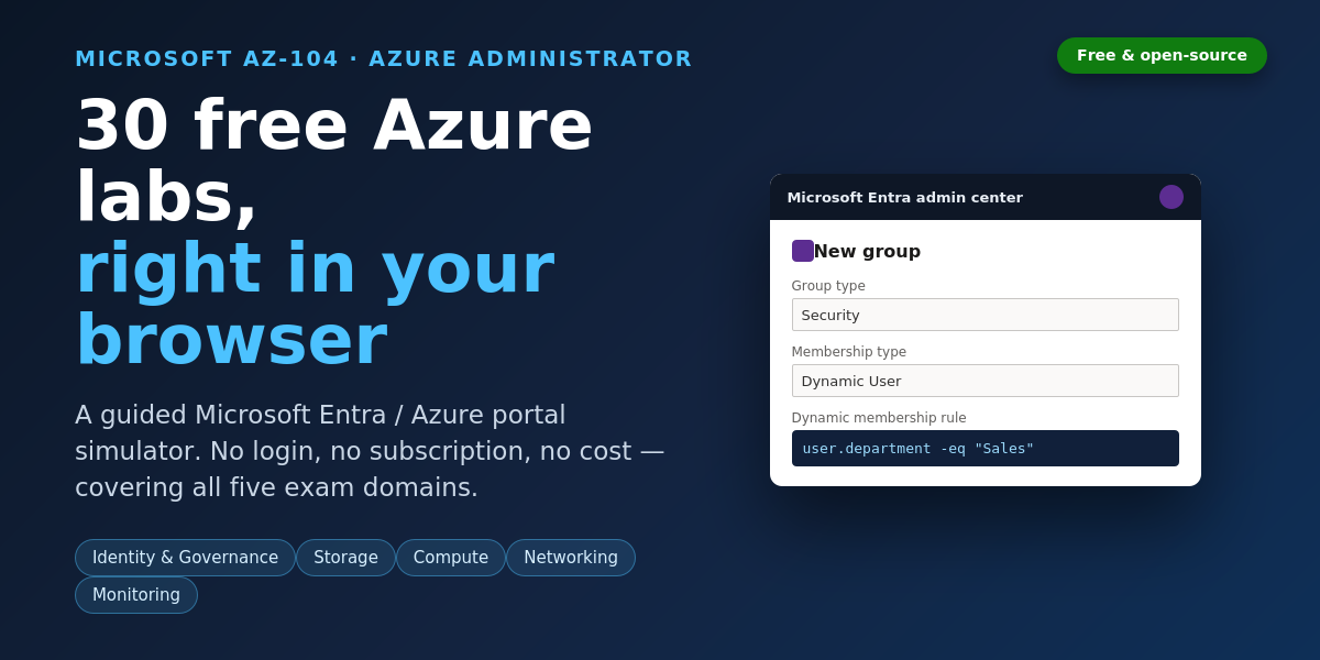 Free AZURE Labs: Practice the Azure Portal Online