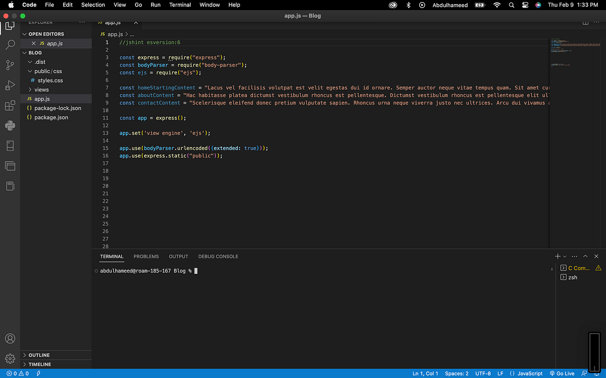 Building a blog in Js (Node, Ejs) and Bootstrap: As a beginner | by ...