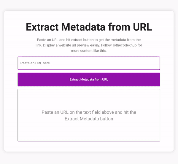 Extract website metadata