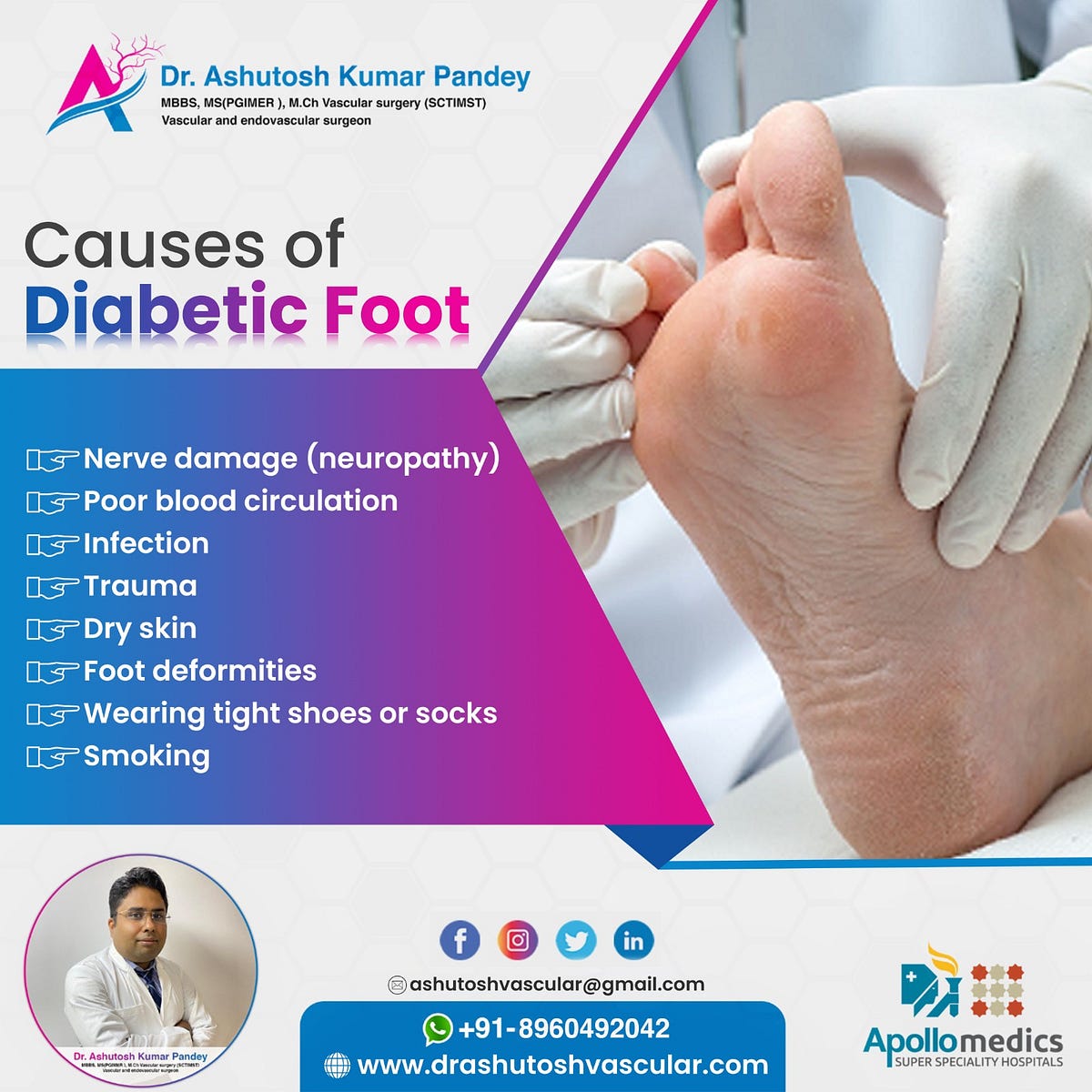 Causes of Diabetic Foot: Understanding the Risks | by Dr Asutosh kumar ...