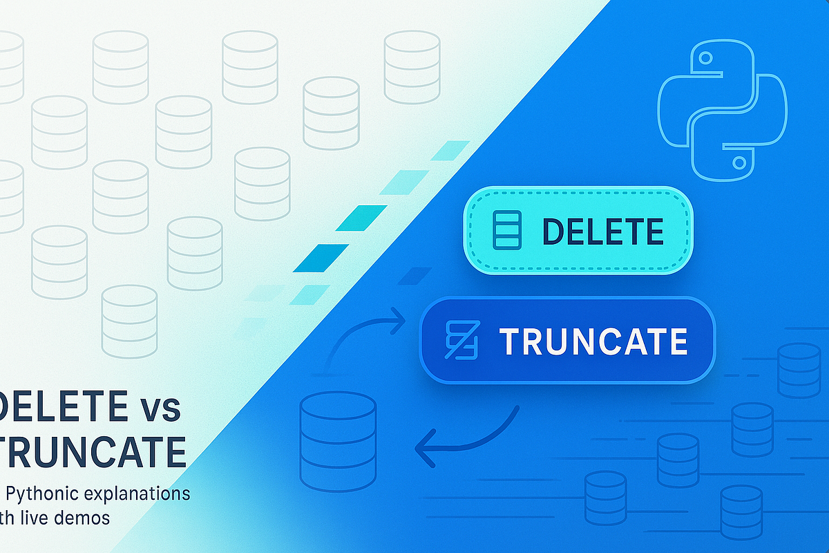 10 Pythonic Explanations of DELETE vs TRUNCATE — with Live Demos | by ...