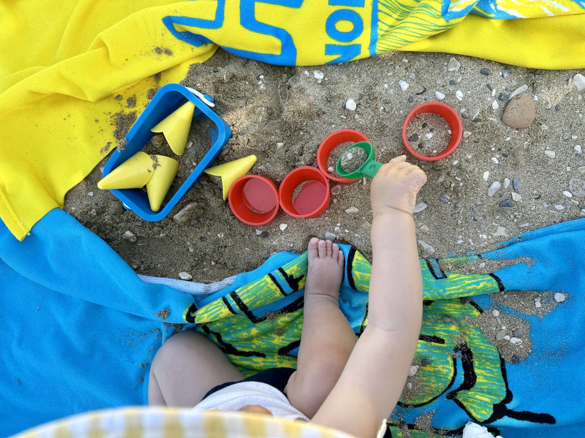 Kolovare Beach and my 15 month old