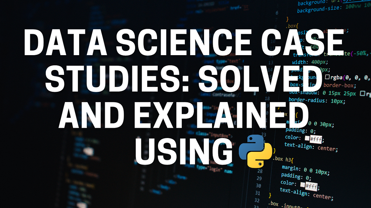 how to solve data science case study