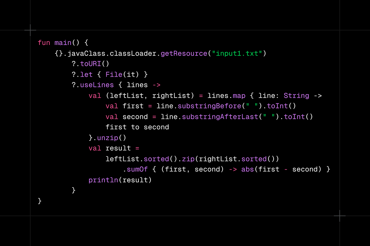 Advent of code 2024, Day 1. I decided to solve Advent of Code 2024