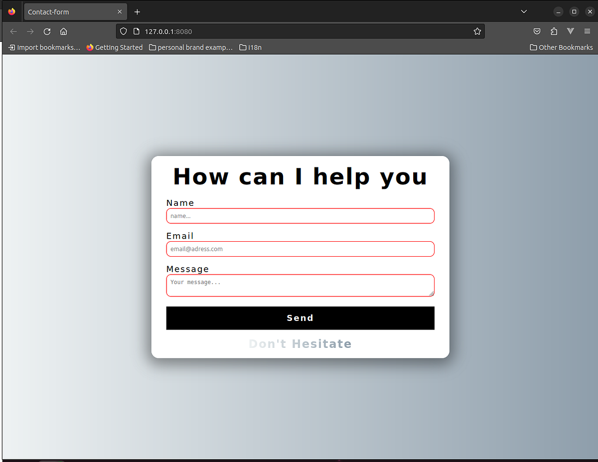 Contact form withVanilla JavaScript and EmailJs by Remco Jonk Medium